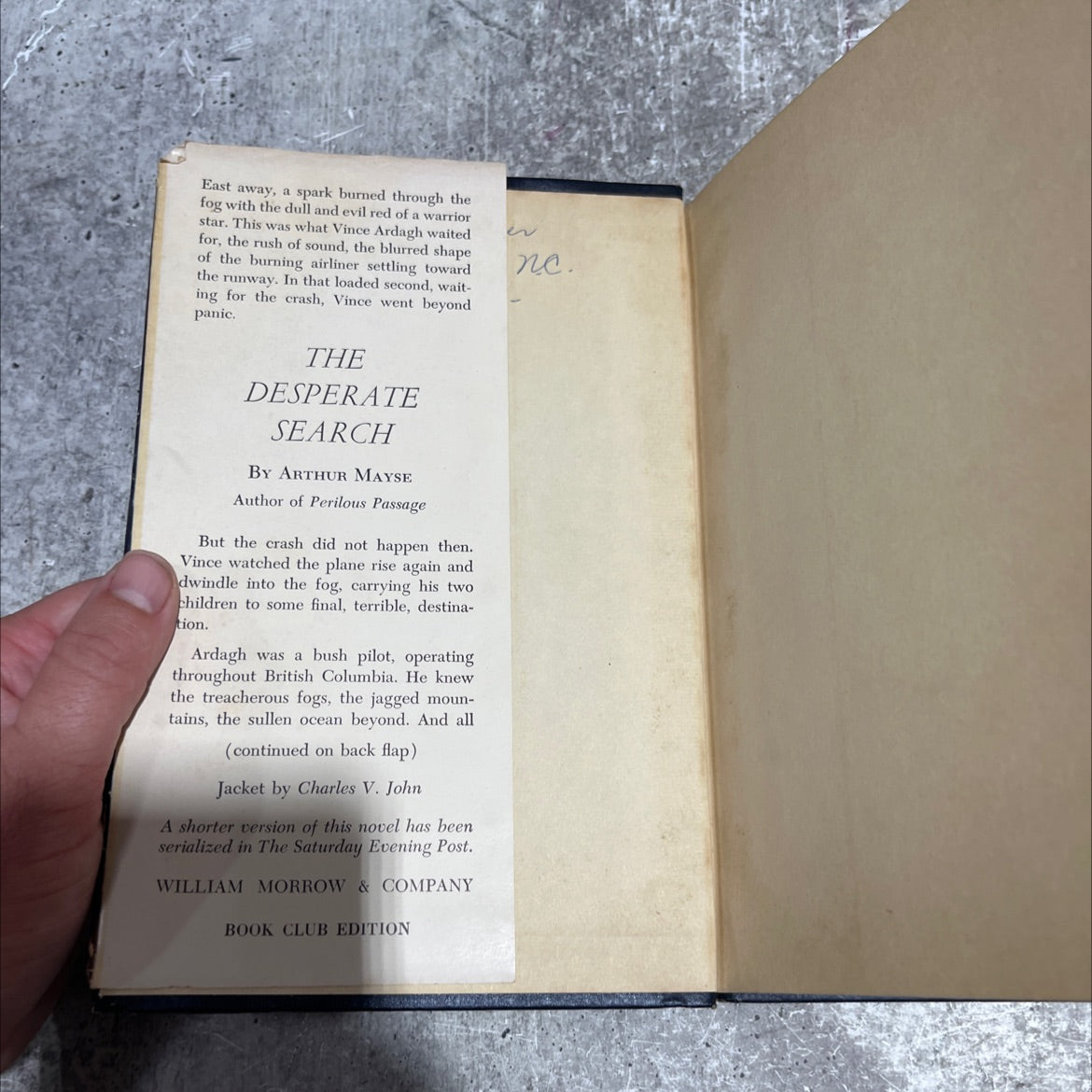 the desperate search book, by arthur mayse, 1952 Hardcover image 4