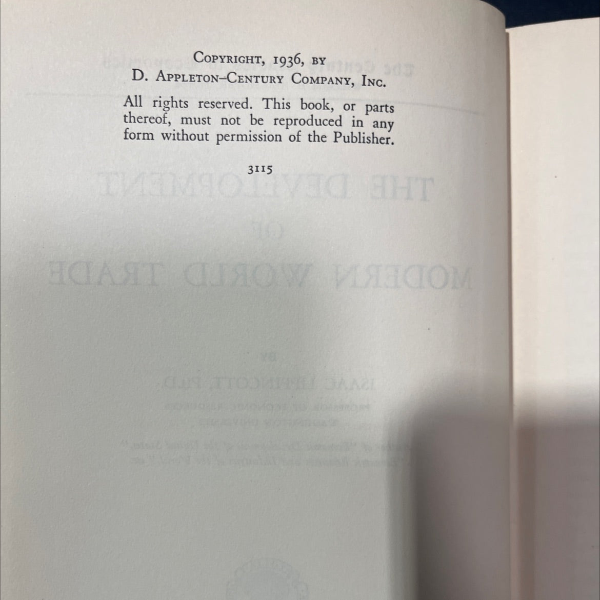 the development of modern world trade book, by isaac lippincott, 1936 Hardcover image 3