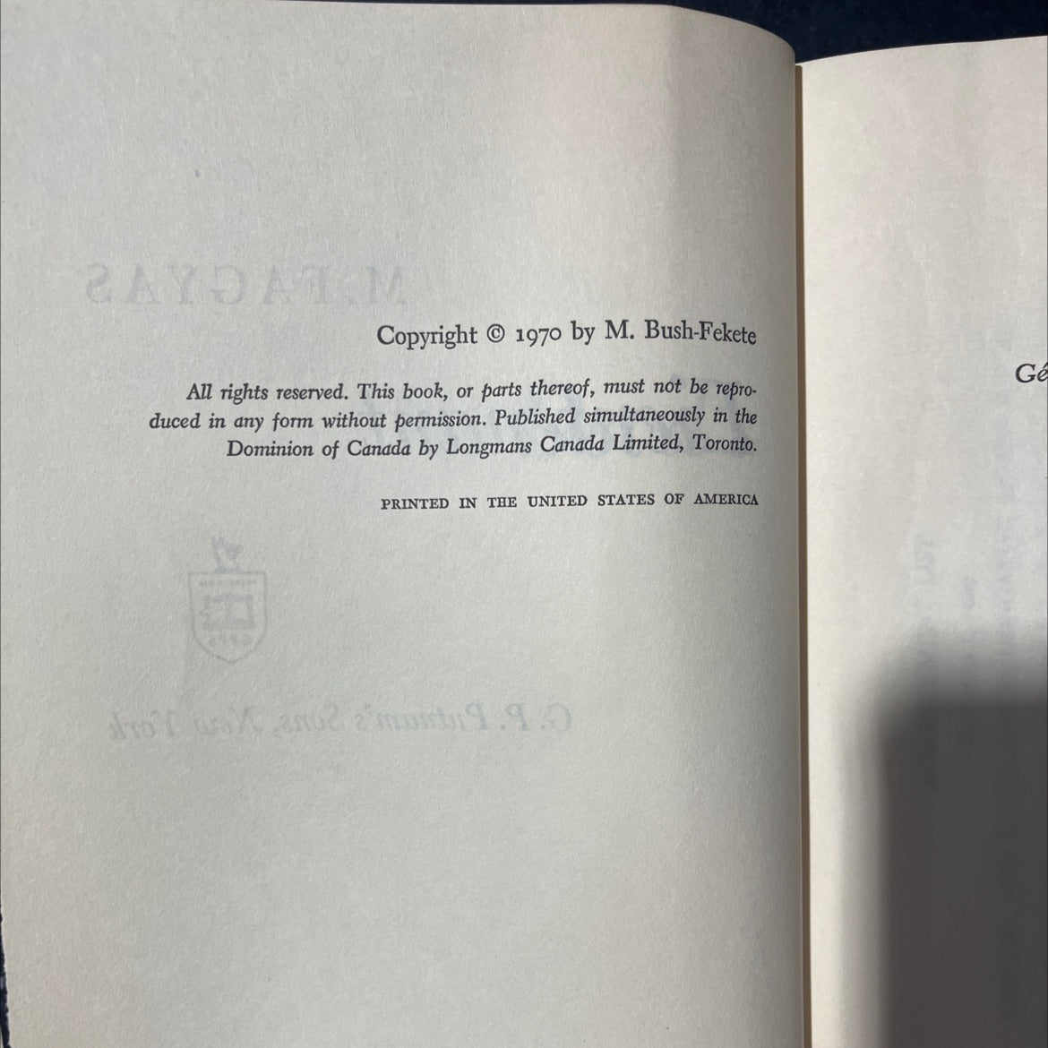 the devil's lieutenant book, by m. fagyas, 1970 Hardcover image 3