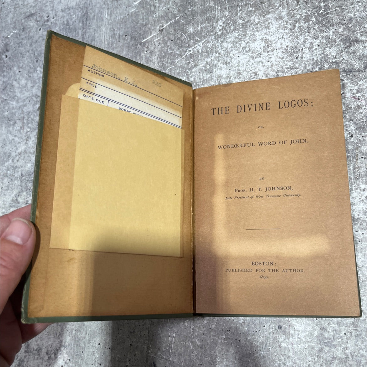 the divine logos: or, wonderful word of john book, by prof. h. t. johnson, 1890 Hardcover image 4