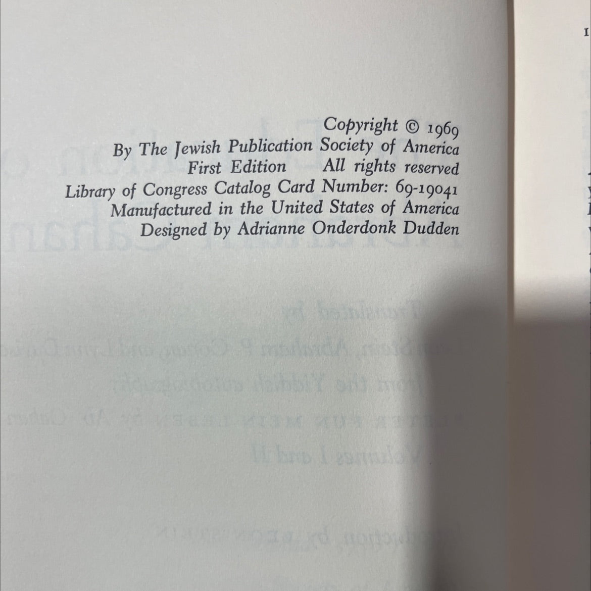 the education of abraham cahan book, by abraham cahan, 1969 Hardcover image 3