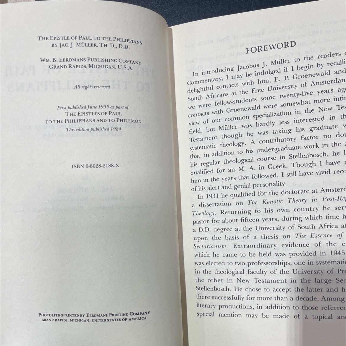 the epistle of paul to the philippians the english text with introduction exposition and notes book, by jac. j. müller, image 3