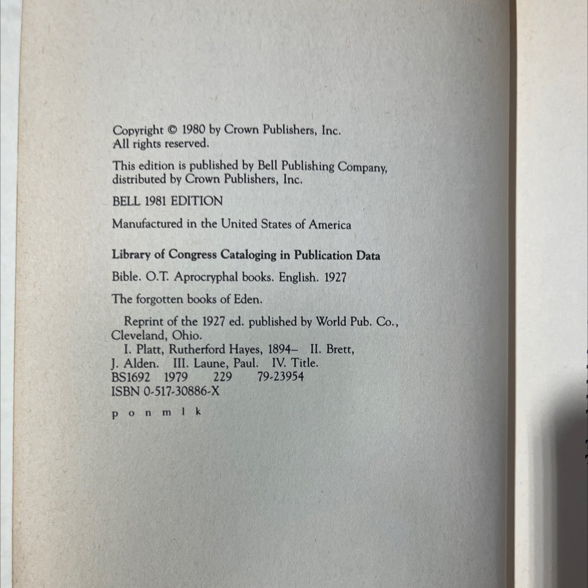 the fall of the children of seth book, by rutherford h. platt, jr., 1980 Hardcover image 3