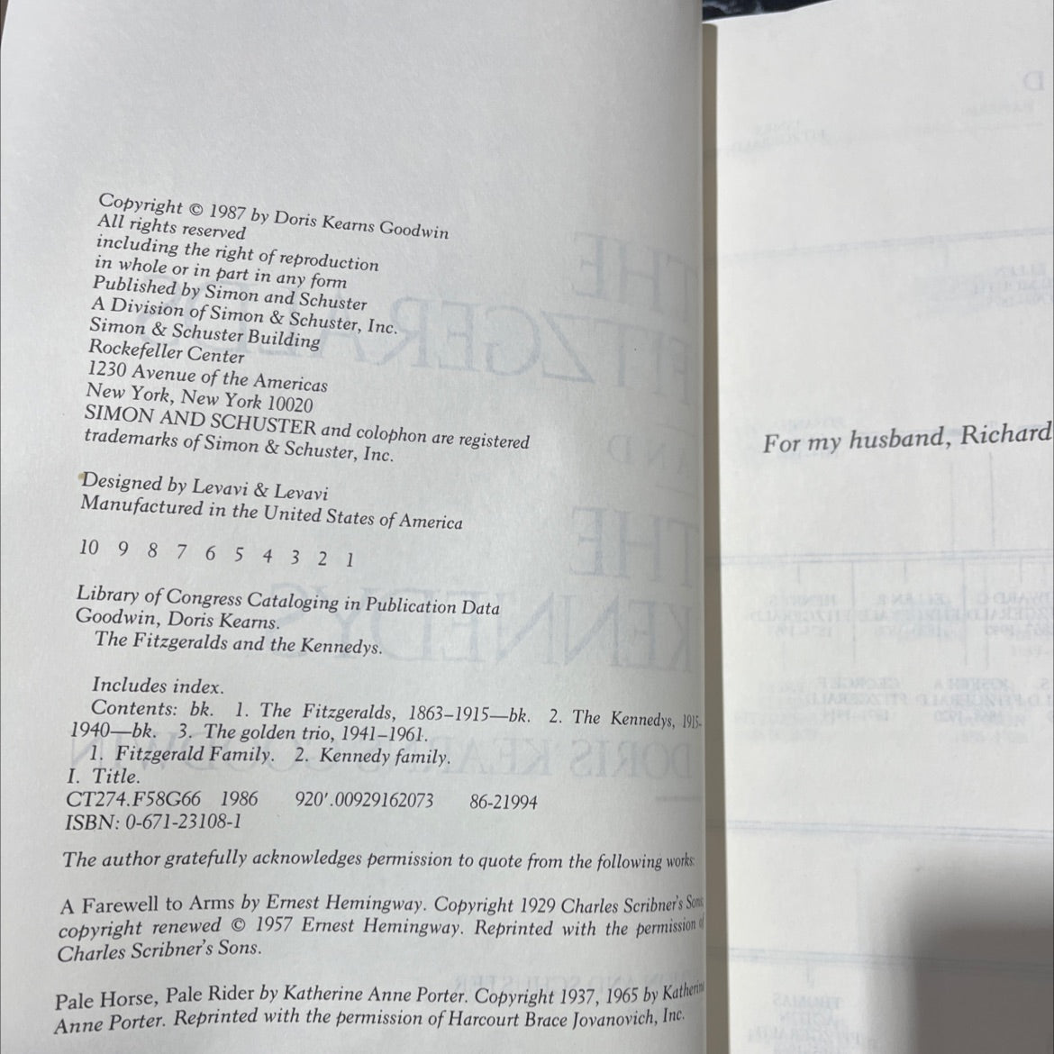 the fitzgeralds and the kennedys book, by doris kearns goodwin, 1987 Hardcover image 3