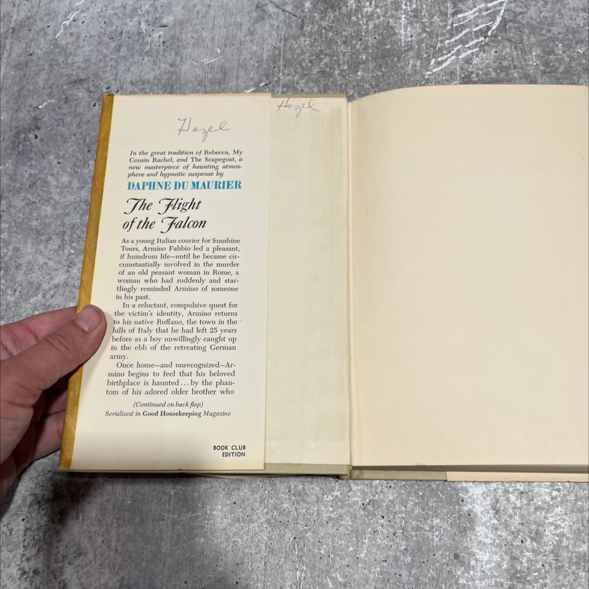 the flight of the falcon book, by daphne du maurier, 1965 Hardcover image 4