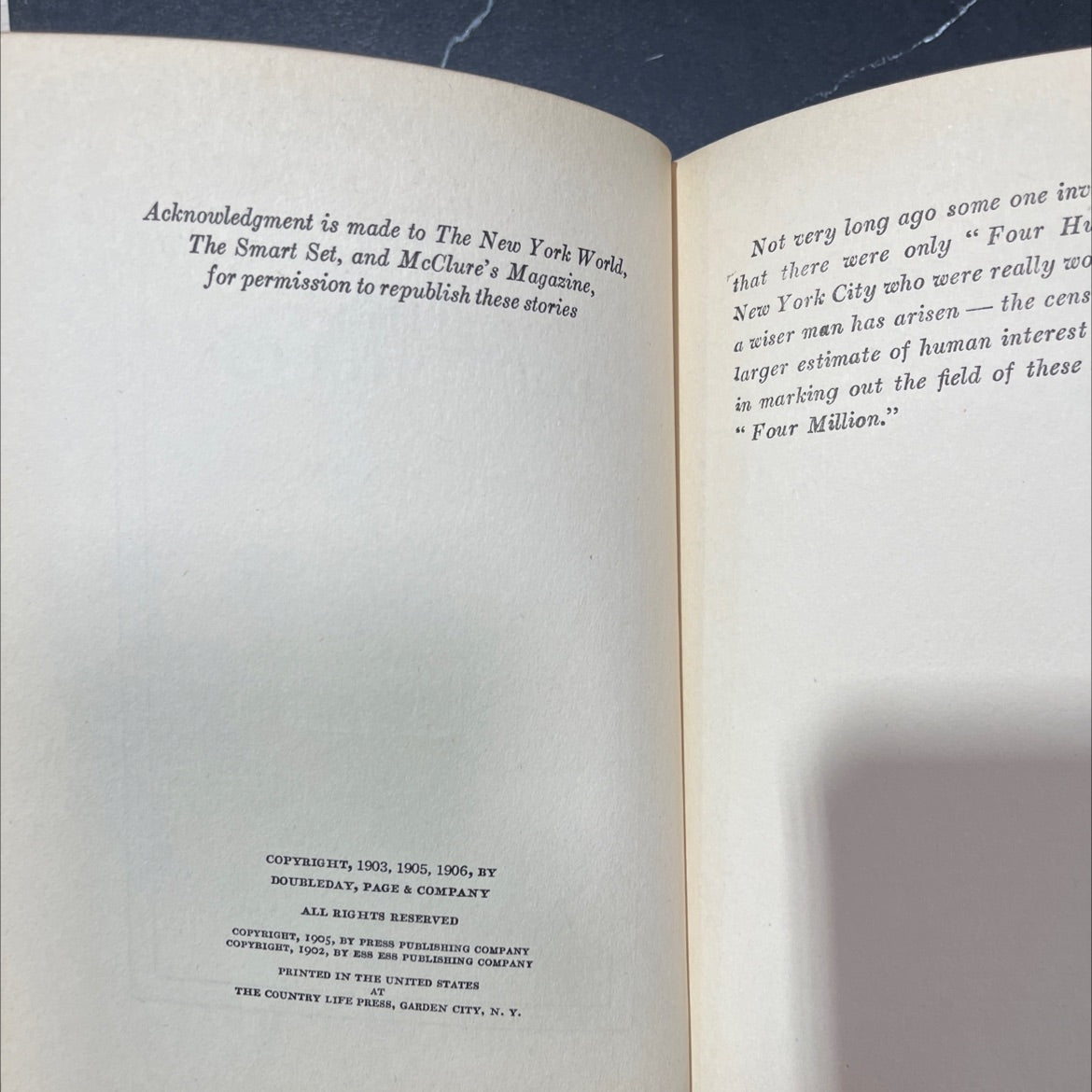 the four million book, by o. henry, 1925 Hardcover image 3