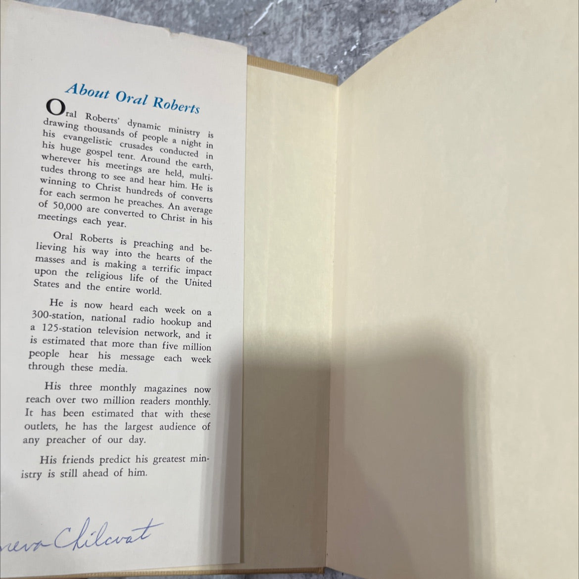 the fourth man revised edition book, by Oral Roberts, 1960 Hardcover image 4