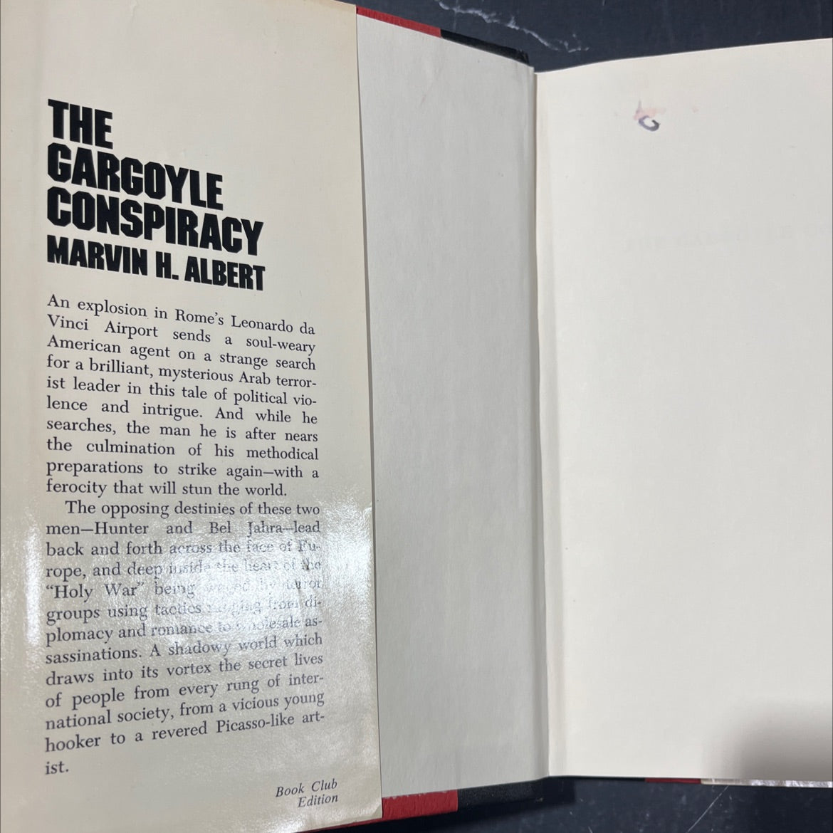 the gargoyle conspiracy book, by Marvin H. Albert, 1975 Hardcover image 4