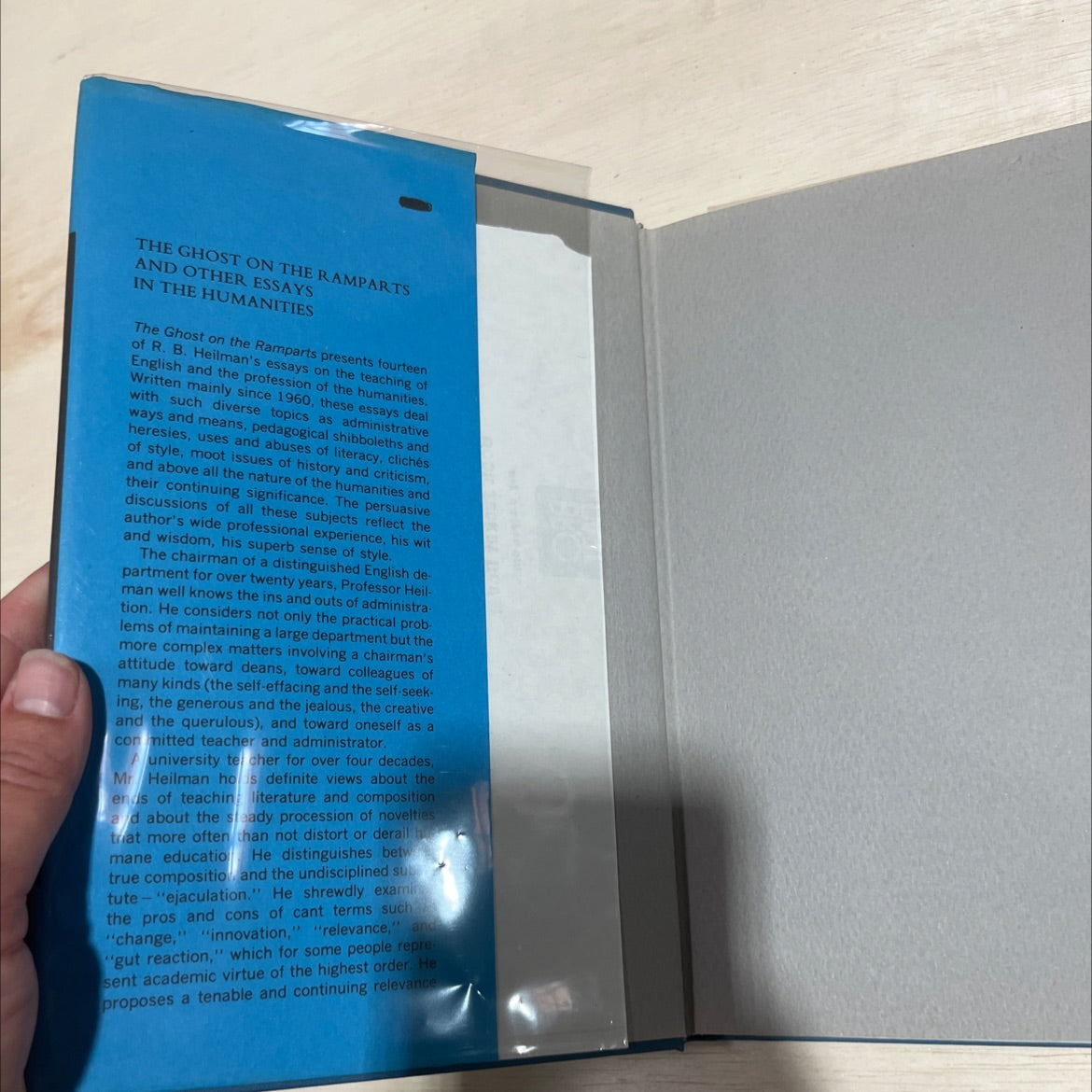 the ghost on the ramparts and other essays in the humanities book, by robert b. heilman, 1973 Hardcover image 4