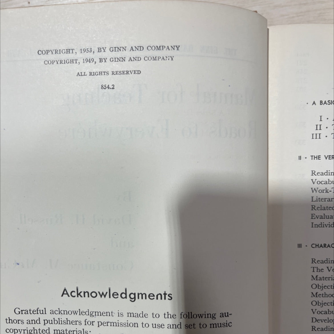 the ginn basic readers manual for teaching roads to everywhere book, by david h. russell and constance m. mccullough, image 3