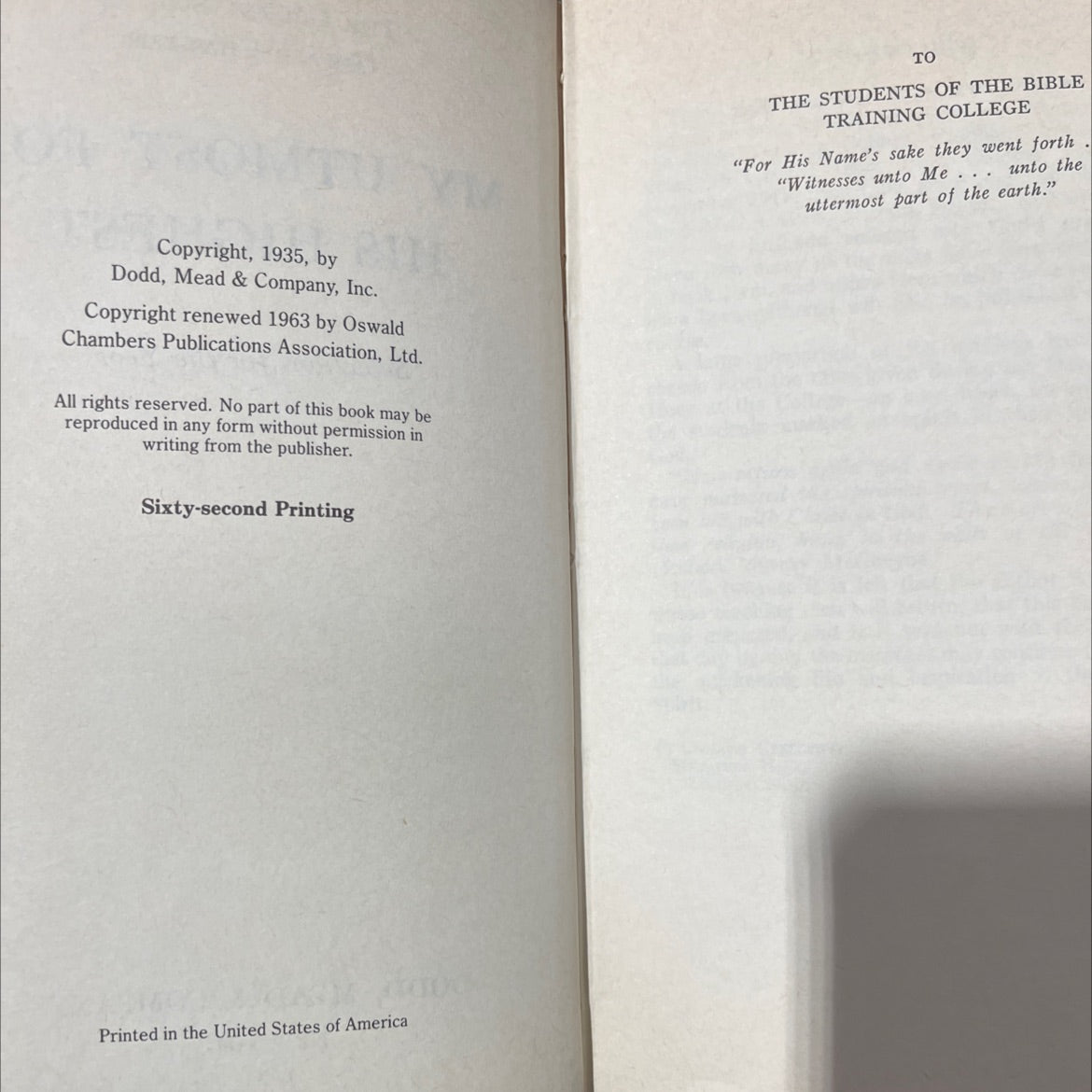 the golden book of oswald chambers my utmost for his highest selections for the year book, by oswald chambers, 1963 image 3