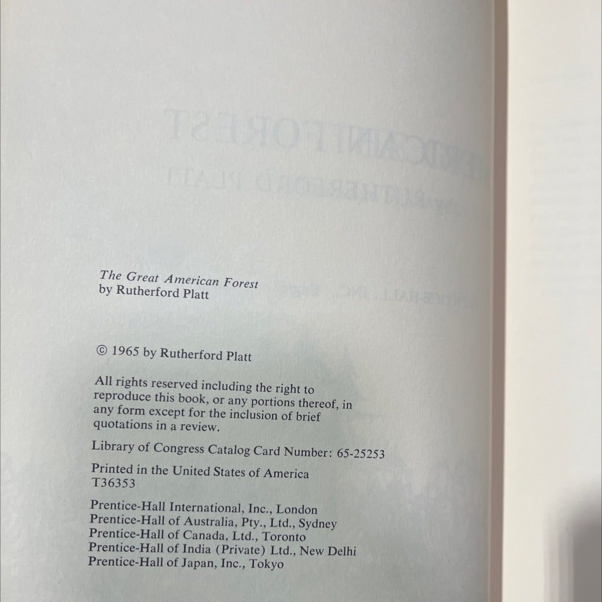 the great american forest book, by rutherford platt, 1965 Hardcover image 3