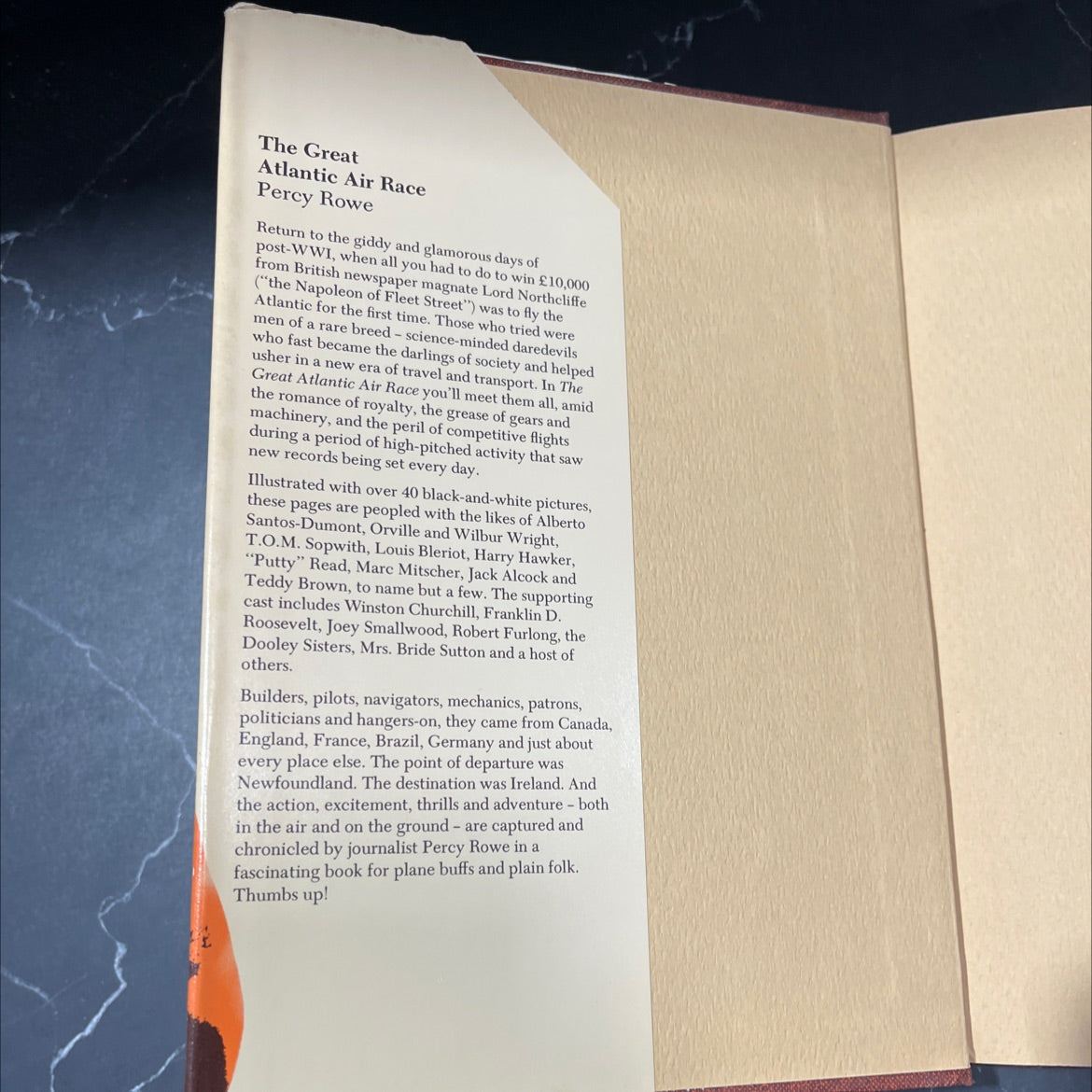 the great atlantic air race book, by percy rowe, 1977 Hardcover image 4