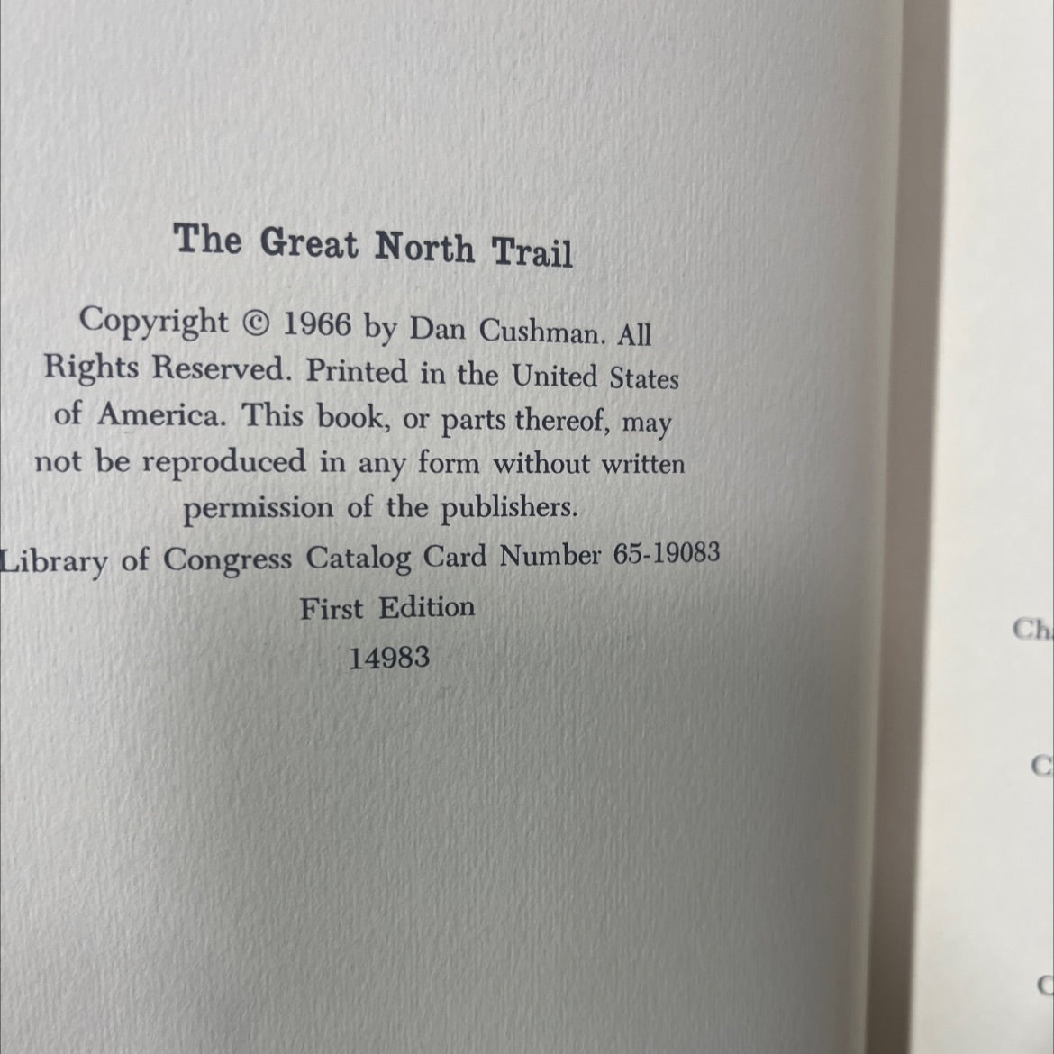 the great north trail america's route of the ages book, by Dan Cushman, 1966 Hardcover, Vintage image 3