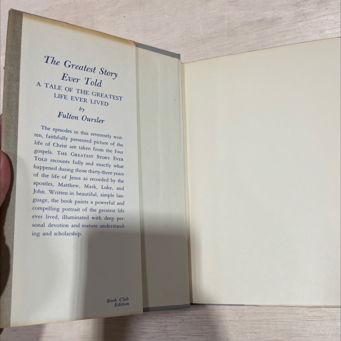 the greatest story ever told a tale of the greatest life ever lived book, by Fulton Oursler, 1949 Hardcover image 4