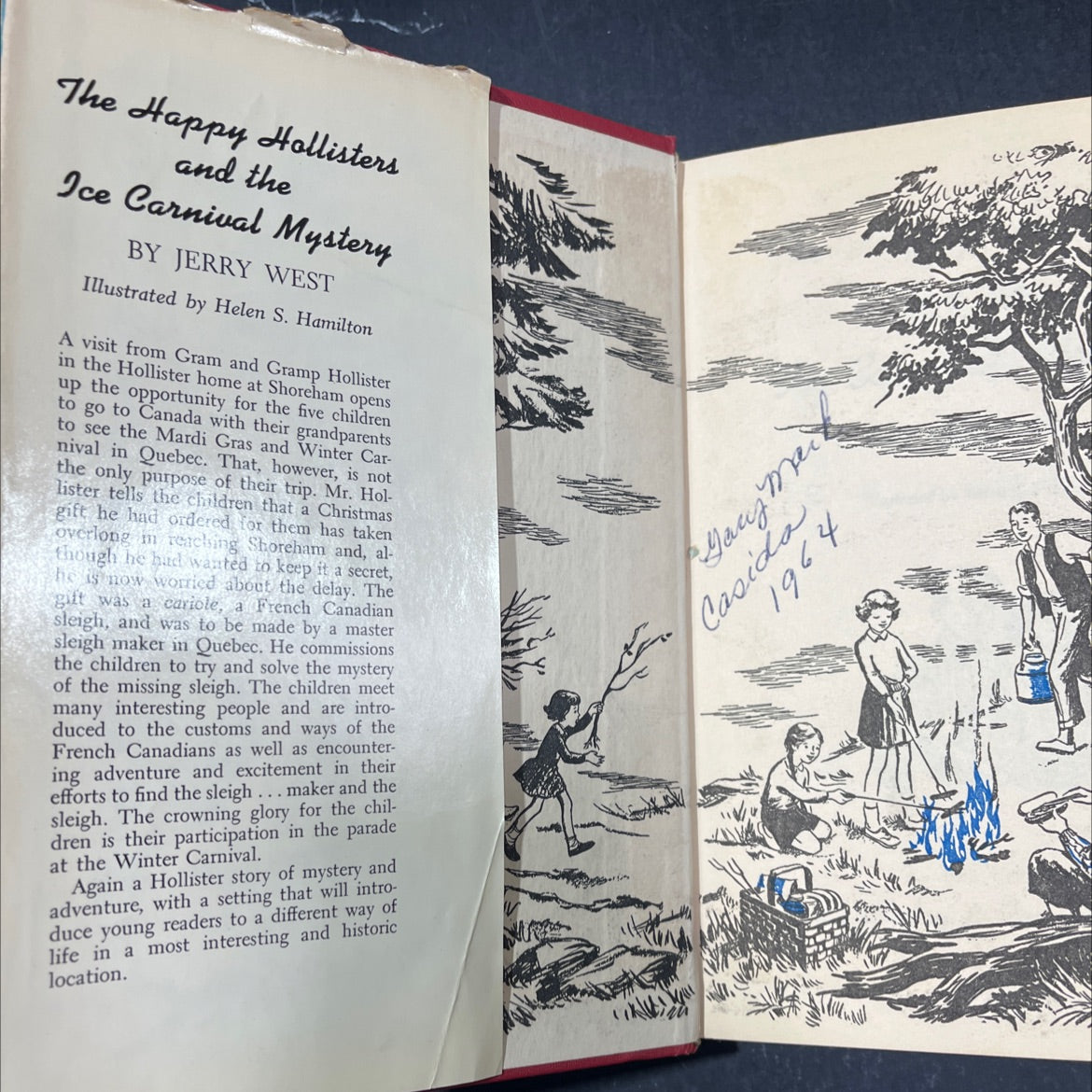 the happy hollisters and the ice carnival mystery book, by jerry west, 1958 Hardcover image 4