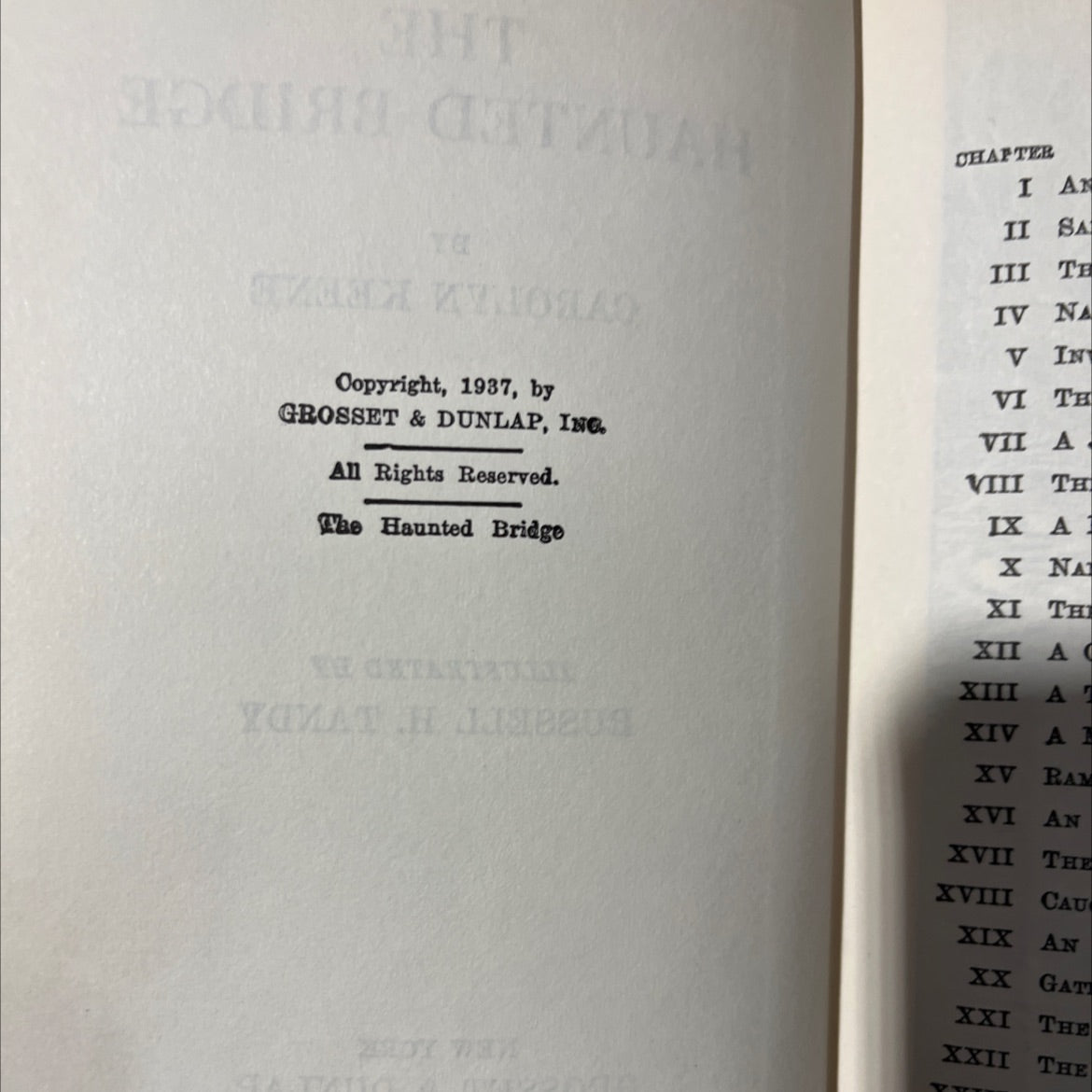 the haunted bridge book, by carolyn keene, 1937 Hardcover image 3