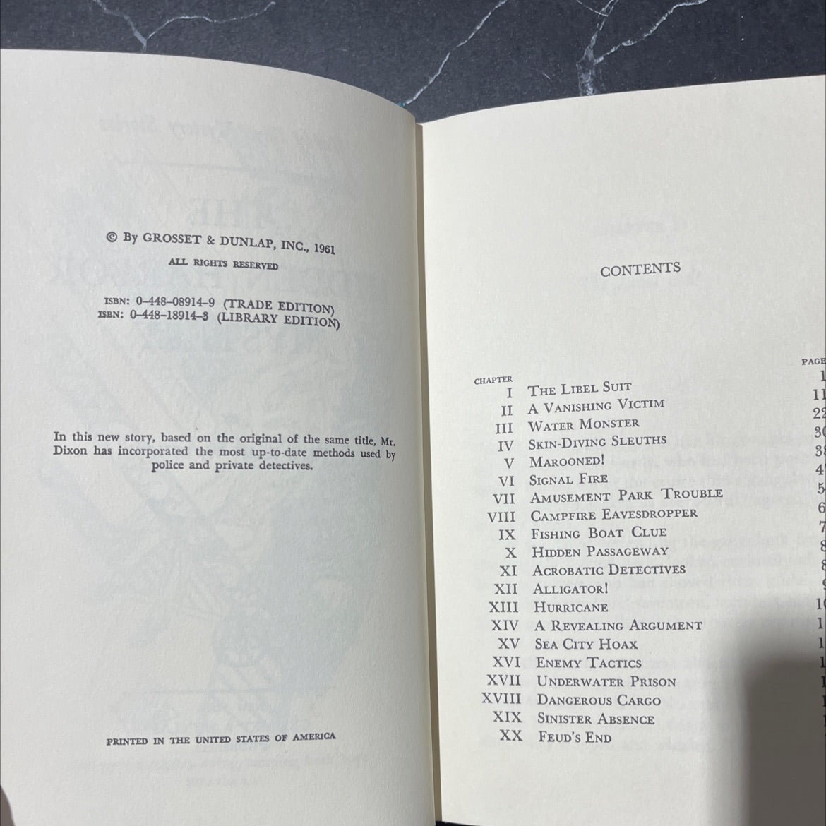 the hidden harbor mystery book, by franklin w. dixon, 1961 Hardcover image 3