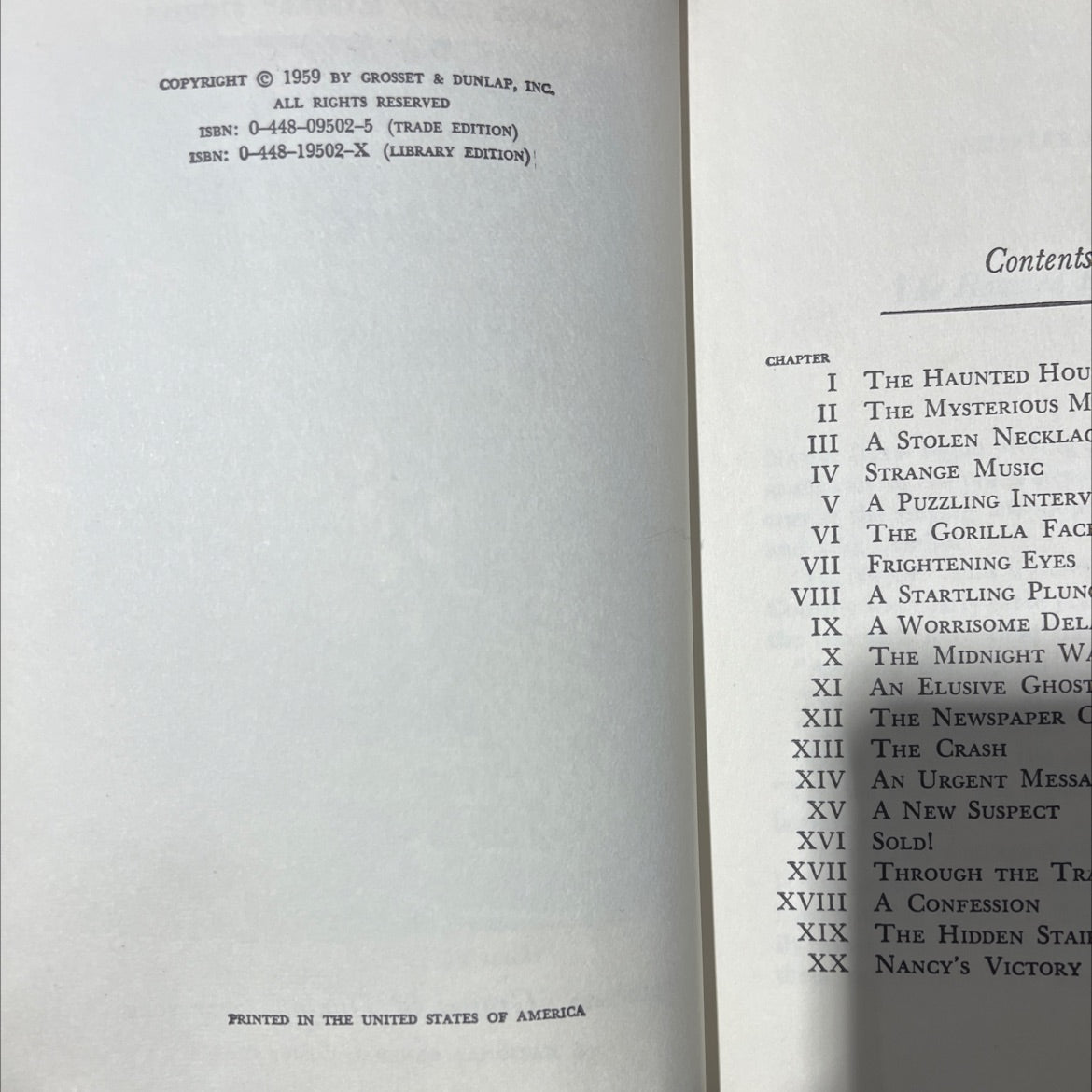 the hidden staircase book, by carolyn keene, 1959 Hardcover image 3