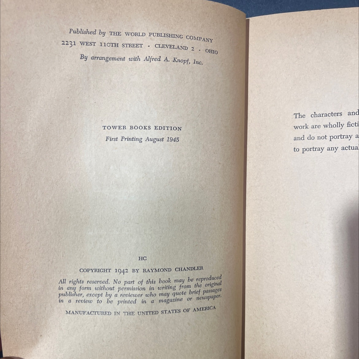 the high window book, by raymond chandler, 1945 Hardcover image 3