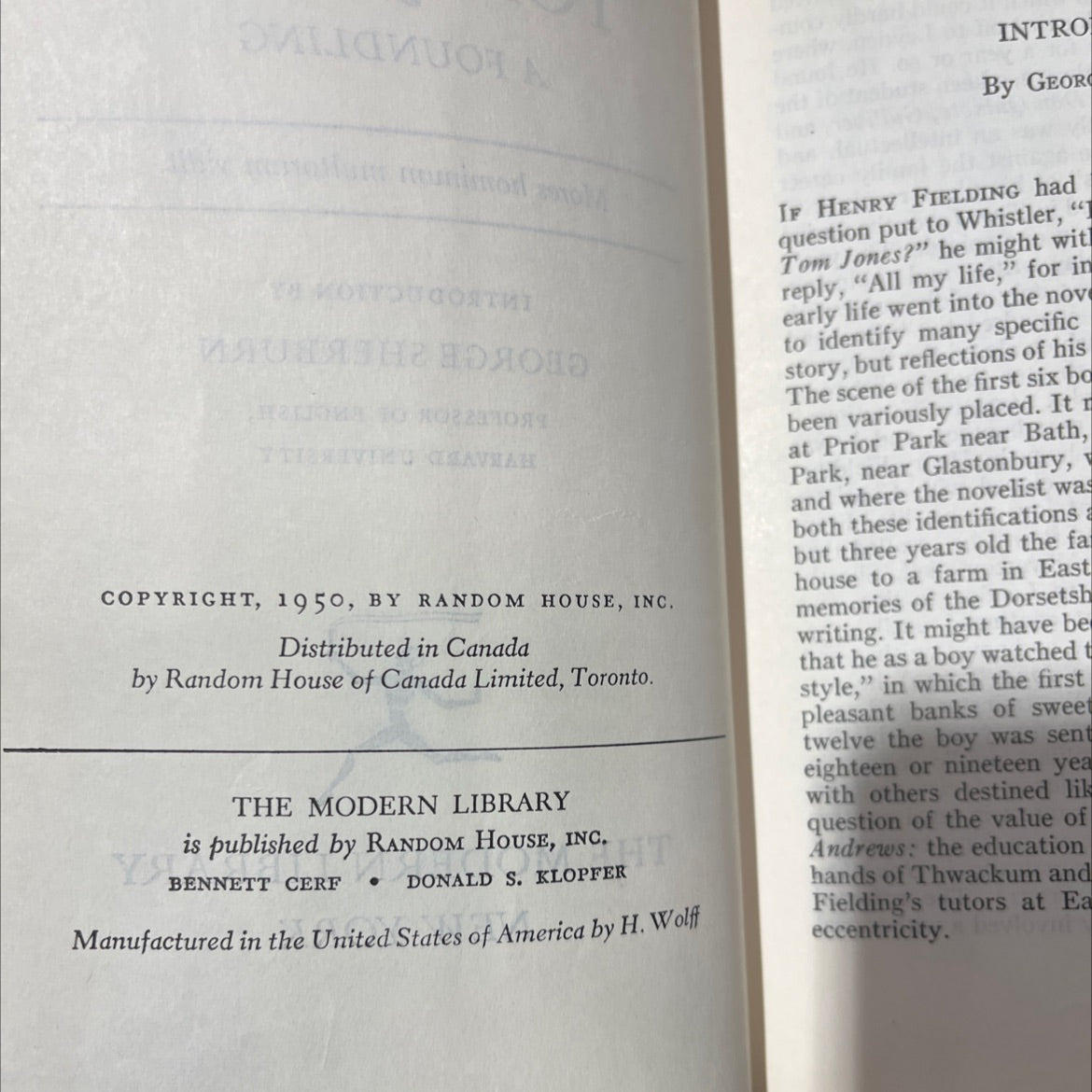 the history of tom jones a foundling book, by henry fielding, 1950 Hardcover image 3