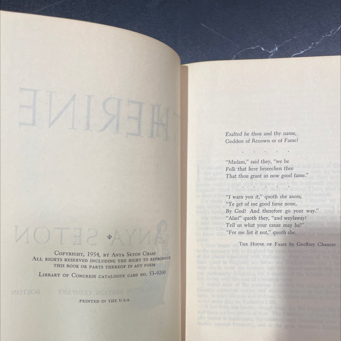 the house of fame book, by geoffrey chaucer, 1954 Hardcover, Vintage image 3