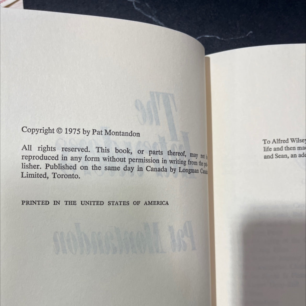 the intruders book, by Pat Montandon, 1975 Hardcover image 3