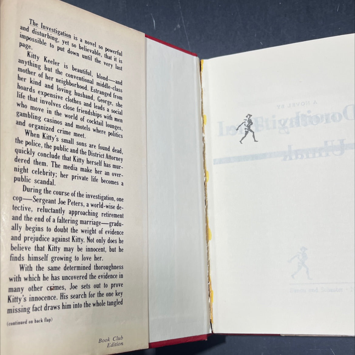 the investigation book, by Dorothy Uhnak, 1977 Hardcover image 4