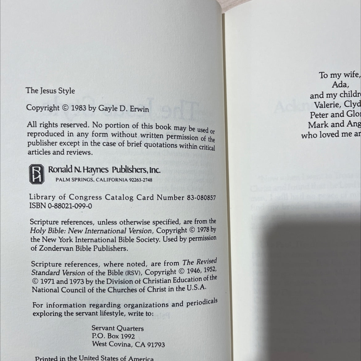 the jesus style book, by Gayle D. Erwin, 1983 Hardcover, Vintage image 3