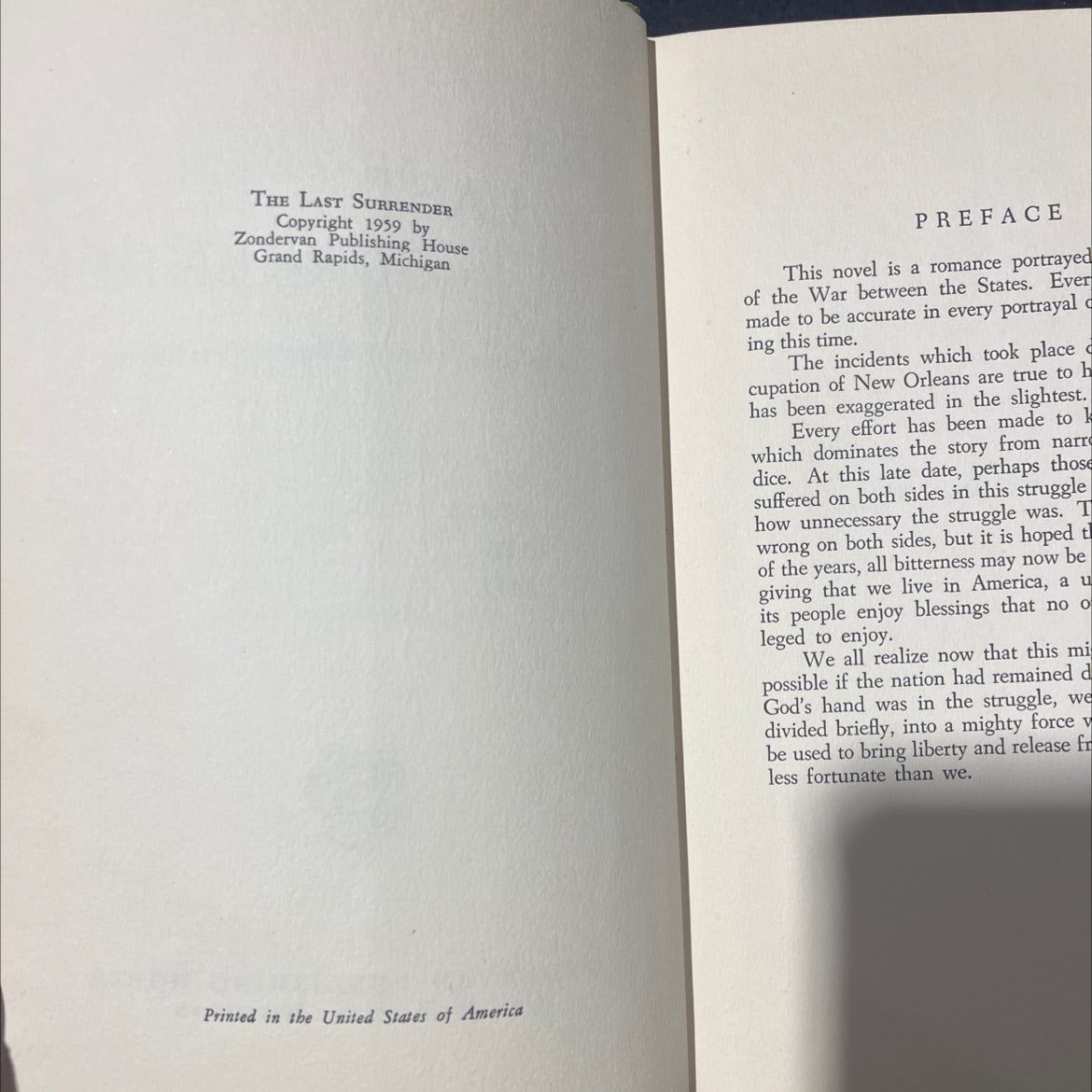 the last surrender a romance of the war between the states book, by sallie lee bell, 1959 Hardcover image 3