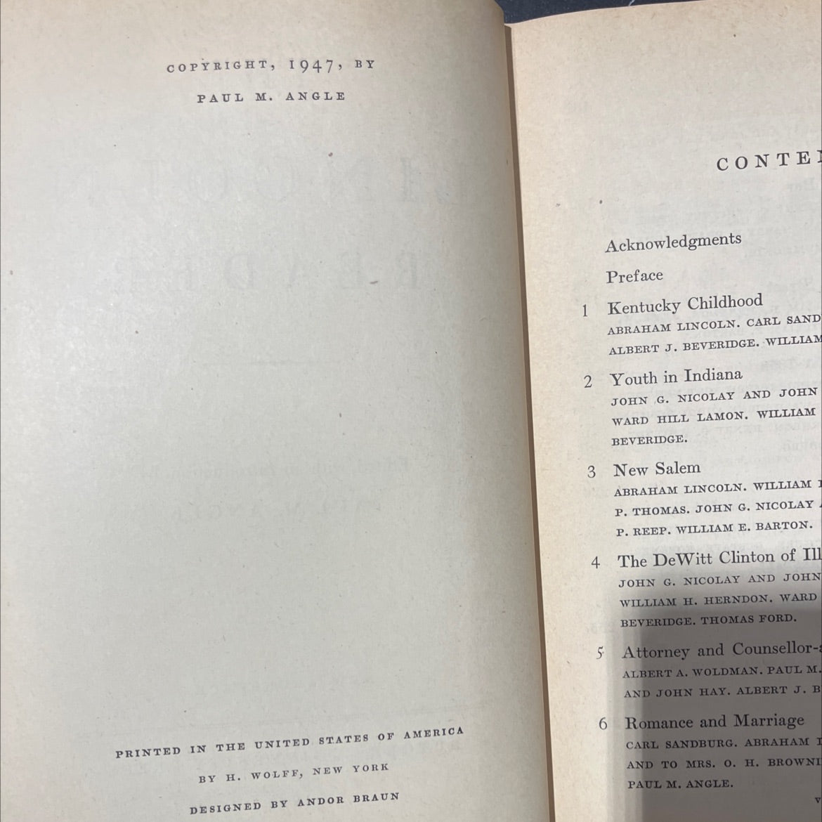 the lincoln reader book, by paul m. angle, 1947 Hardcover image 3