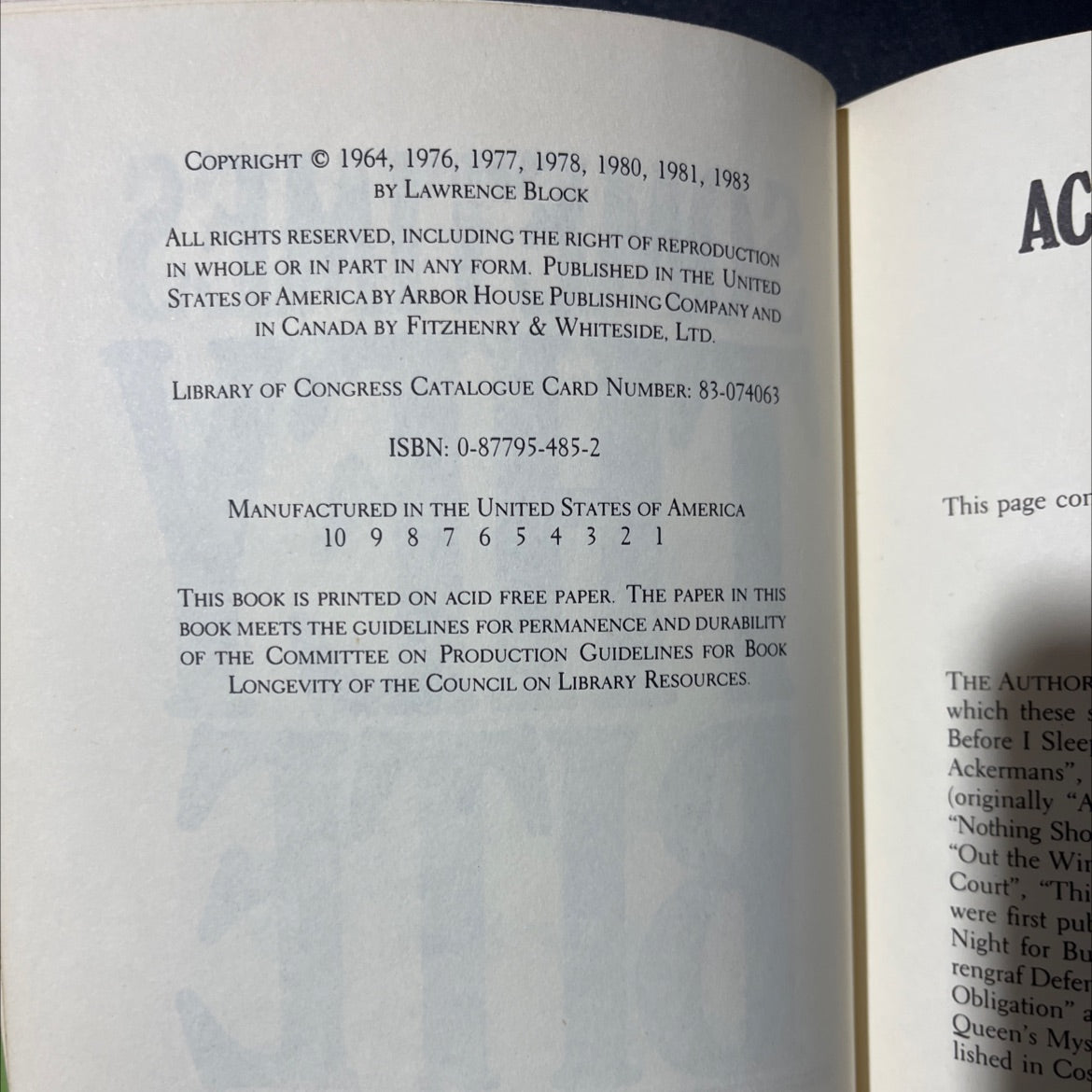 the long line of dirty eros book, by lawrence block, 1983 Hardcover image 3