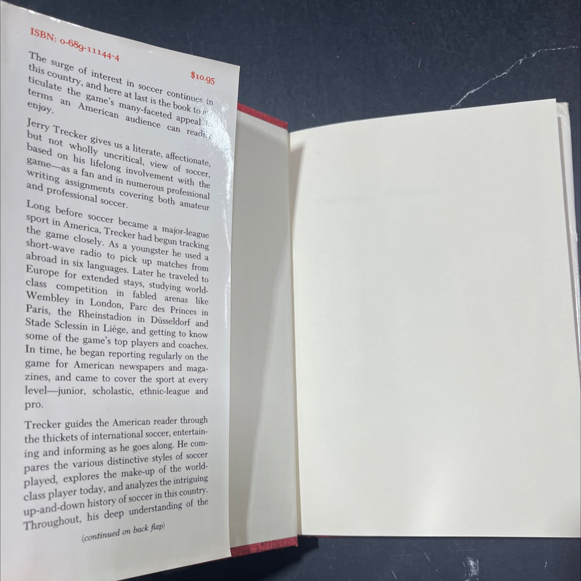 the magic of soccer book, by jerry trecker, 1982 Hardcover image 4