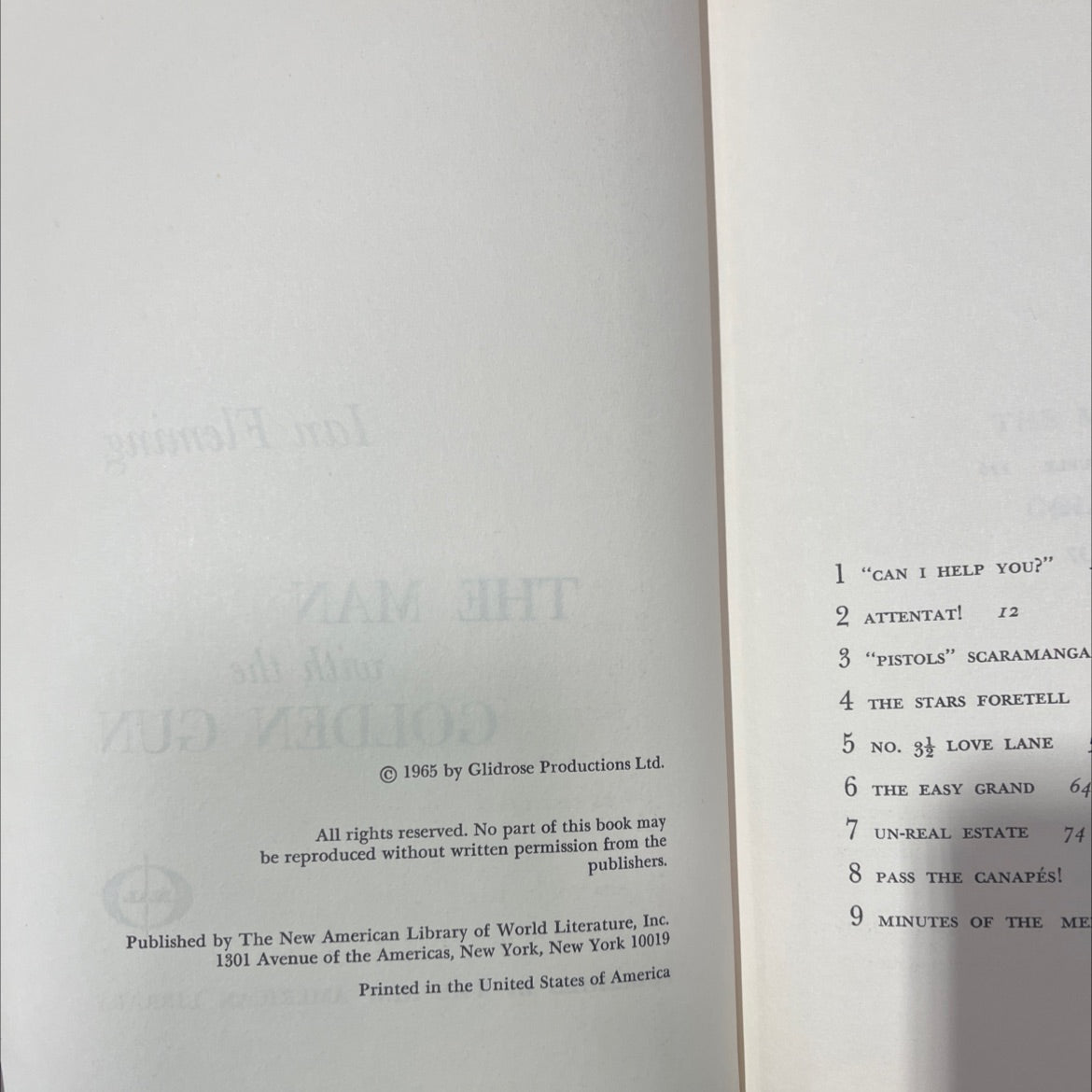 the man with the golden gun book, by Ian Fleming, 1965 Hardcover image 3