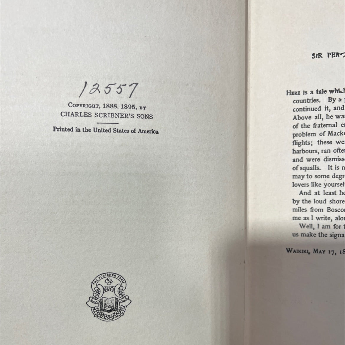 the master of ballantrae a winter's tale book, by robert louis stevenson, 1927 Hardcover image 3