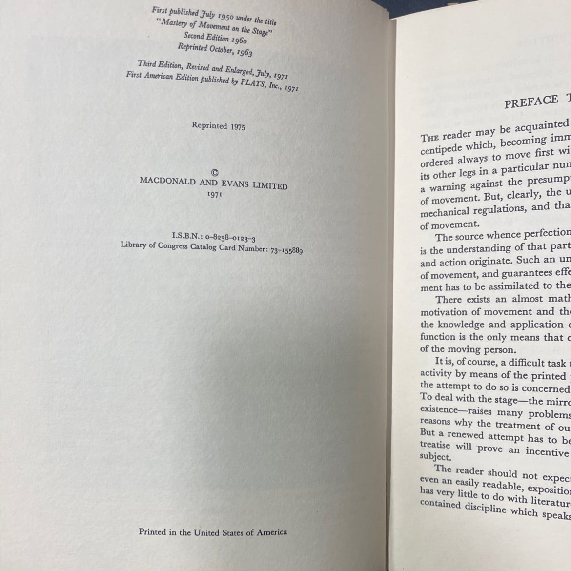 the mastery of movement book, by rudolf laban, 1971 Hardcover image 3