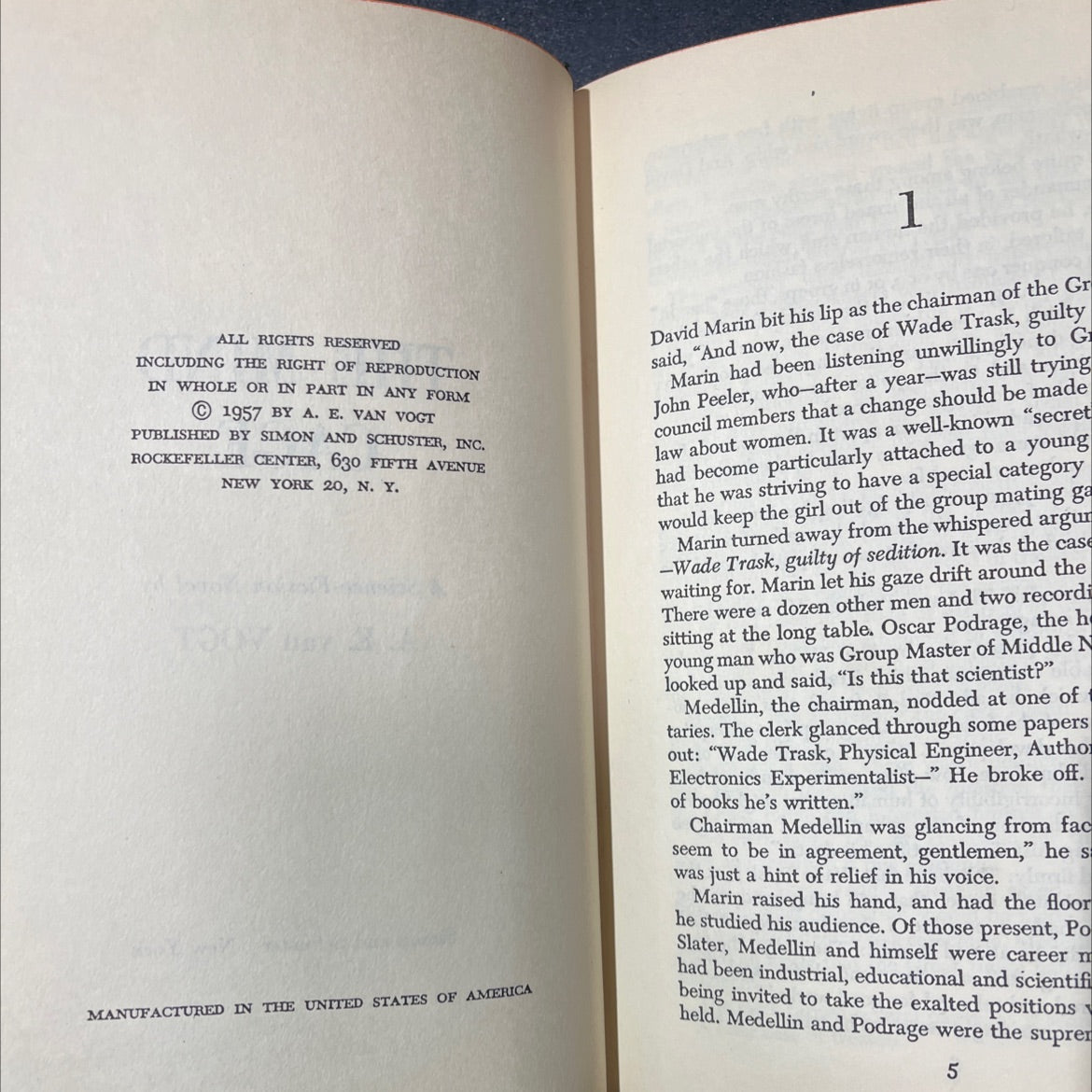 the mind cage book, by a. e. van vogt, 1957 Hardcover image 3