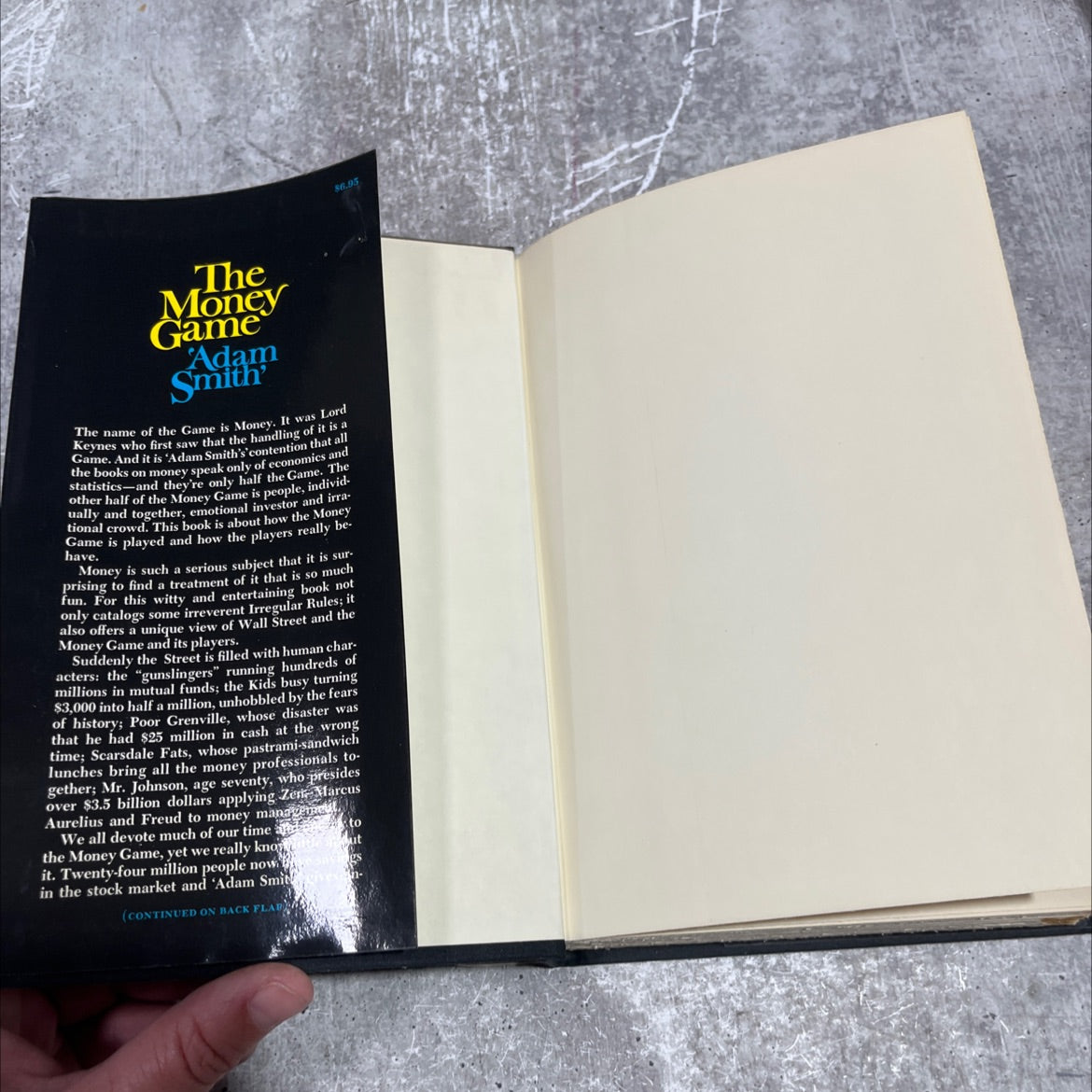 the money game book, by adam smith, 1968 Hardcover image 4