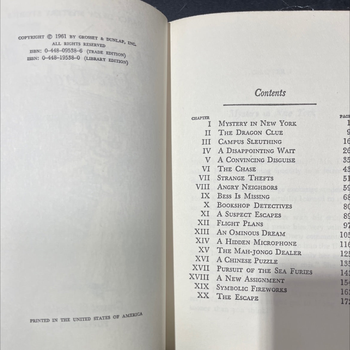 the mystery of the fire dragon book, by carolyn keene, 1961 Hardcover image 3