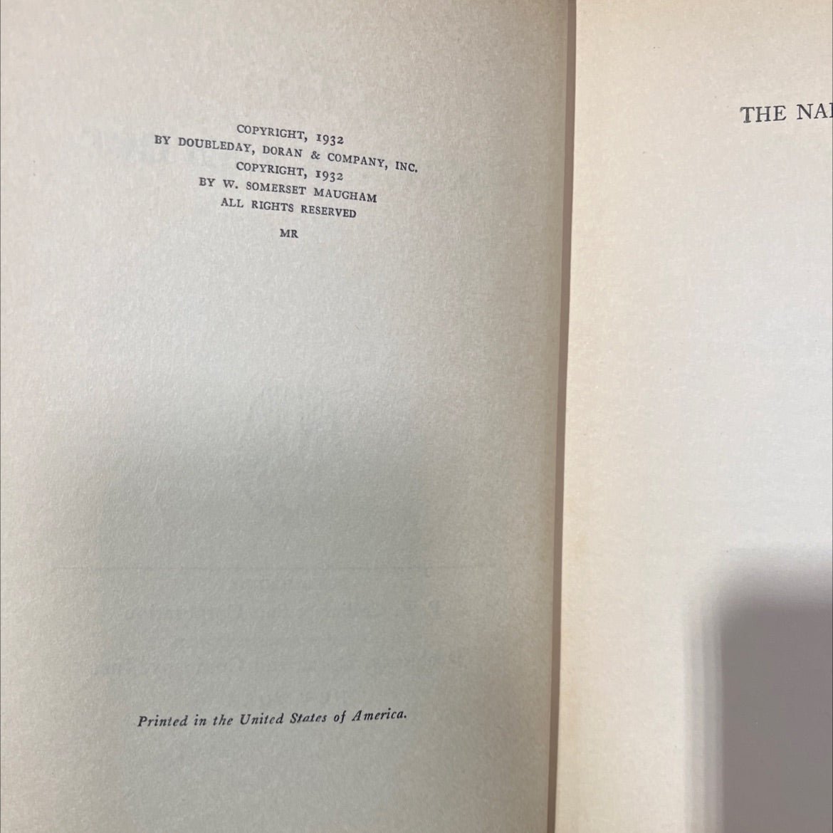 the narrow corner book, by w. somerset maugham, 1932 Hardcover image 3