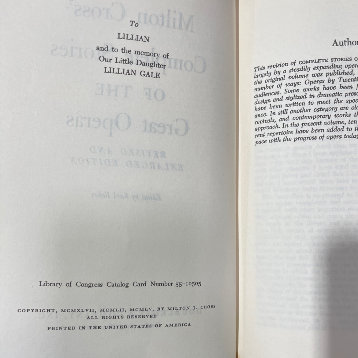 the new milton cross' complete stories of the great operas revised and enlarged edition book, by Karl Kohrs, 1970 image 3