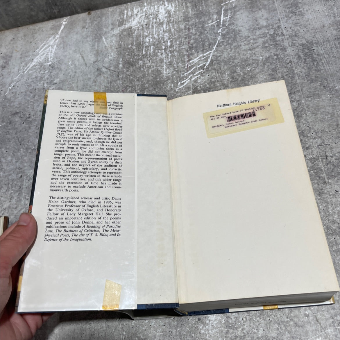 the new oxford book of english verse 1250-1950 book, by helen gardner, 1972 Hardcover image 4