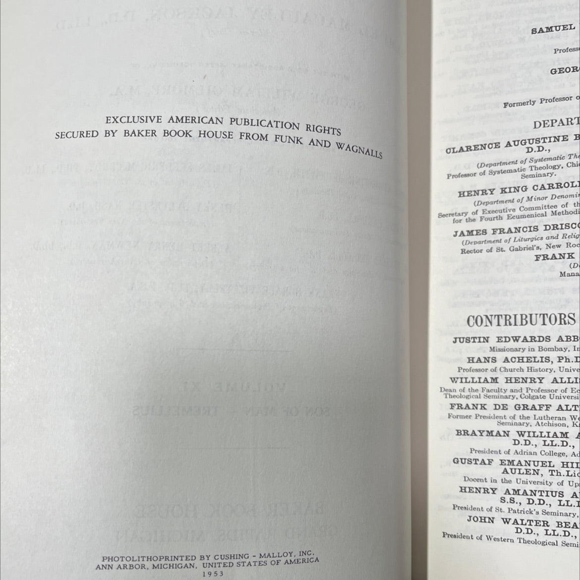the new schaff-herzog encyclopedia of religious knowledge book, by samuel macaulay jackson, 1953 Hardcover image 3