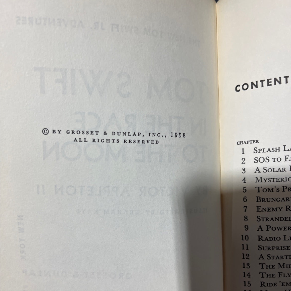 the new tom swift jr. adventures tom swift in the race to the moon book, by victor appleton ii, 1958 Hardcover image 3