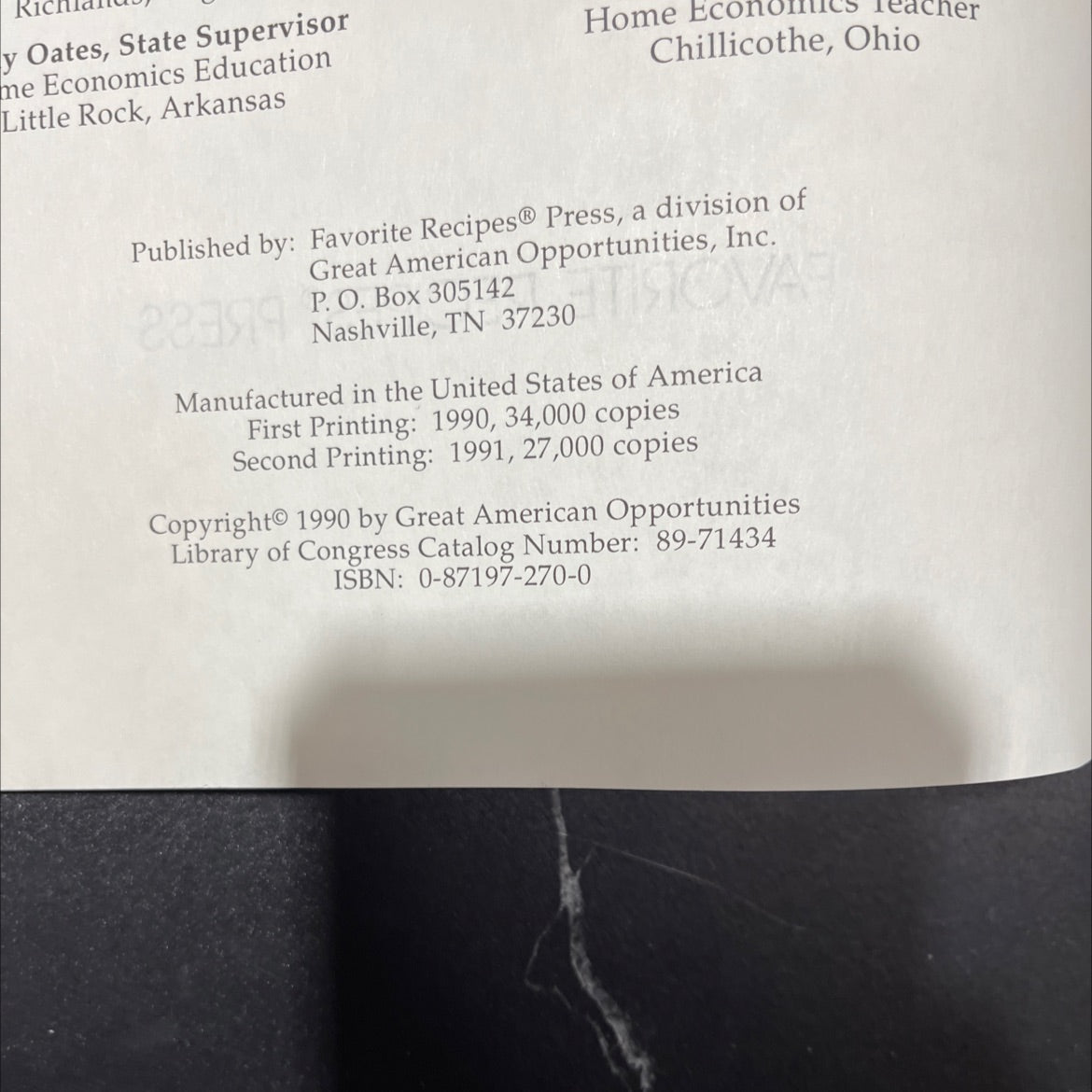 the nice&easy cookbook book, by Oates, 1991 Paperback image 3