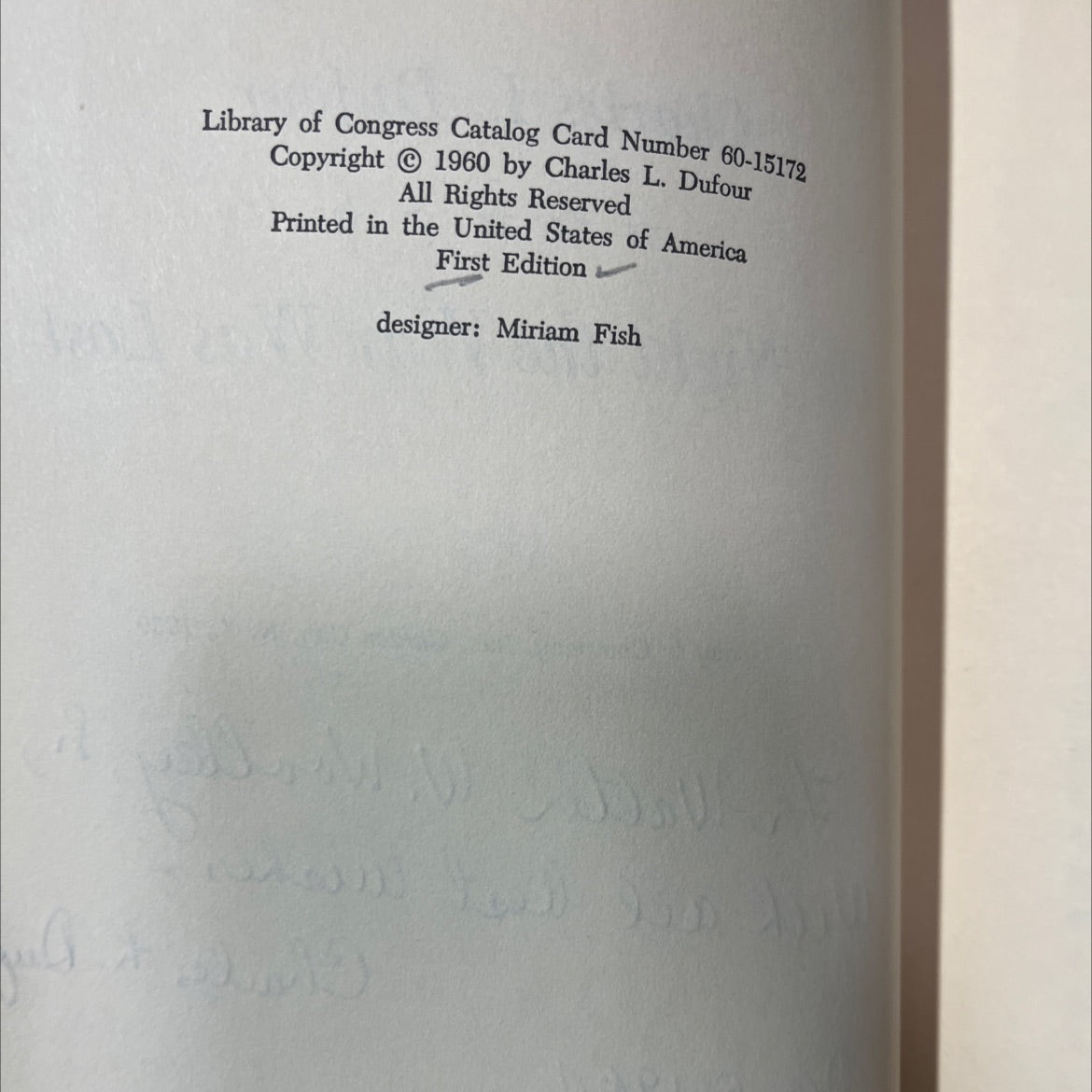 SIGNED the night the war was lost book, by Charles L. Dufour, 1960 Hardcover, First Edition, Vintage image 3