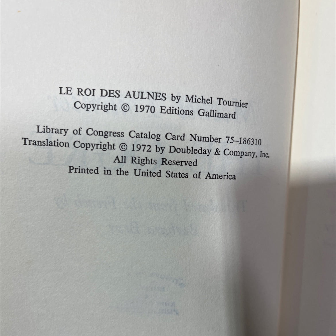 the ogre book, by Michel Tournier, 1972 Hardcover image 3