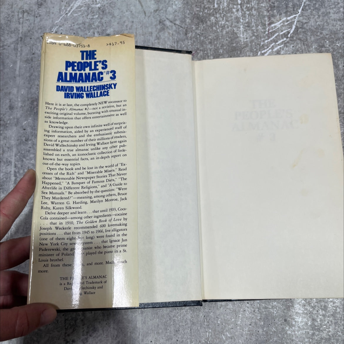 the people's almanac #3 book, by David Wallechinsky, Irving Wallace, 1981 Hardcover image 4