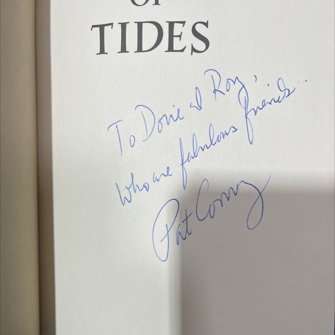 SIGNED the prince of tides book, by Pat Conroy, 1986 Hardcover, First Edition image 4