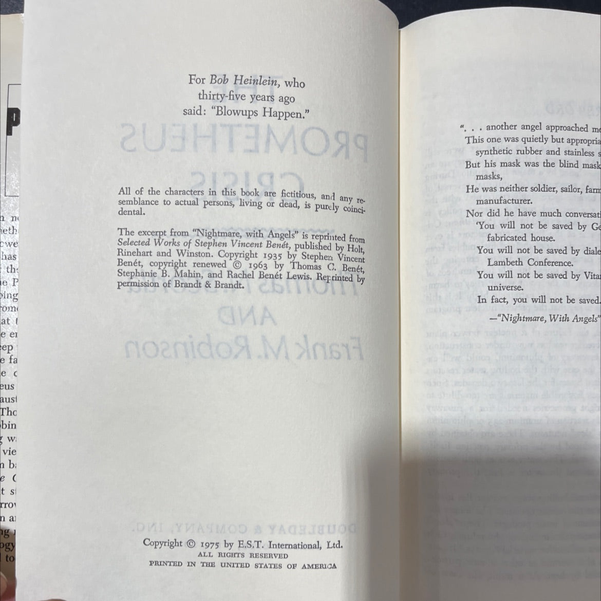 the prometheus crisis book, by thomas n. scortia and frank m. robinson, 1975 Hardcover image 3